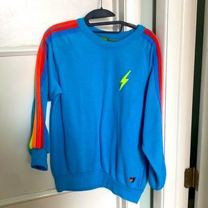 Aviator Nation Bolt Embroidery Sweatshirt - Blue